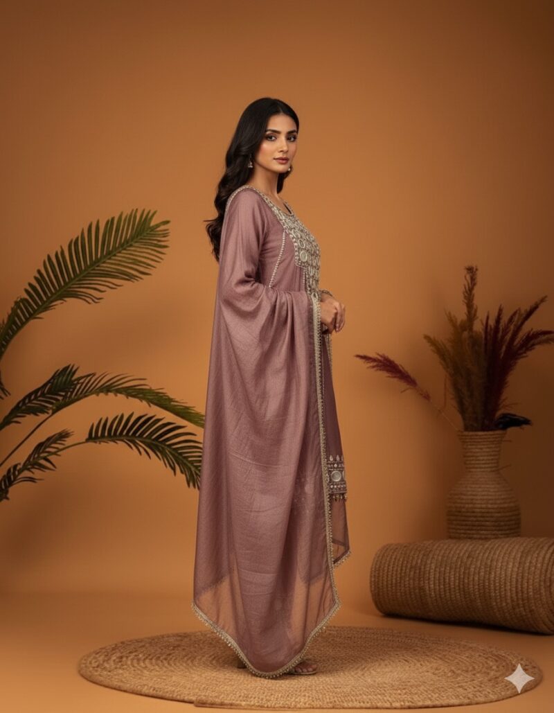 Mauve Mirror Suit with Pants
