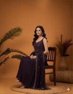Plum Sequin Sharara Set