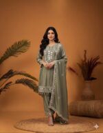 Sage Green Mirror Dhoti Style Suit