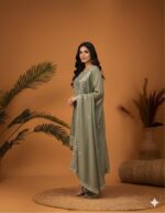 Sage Green Mirror Dhoti Style Suit