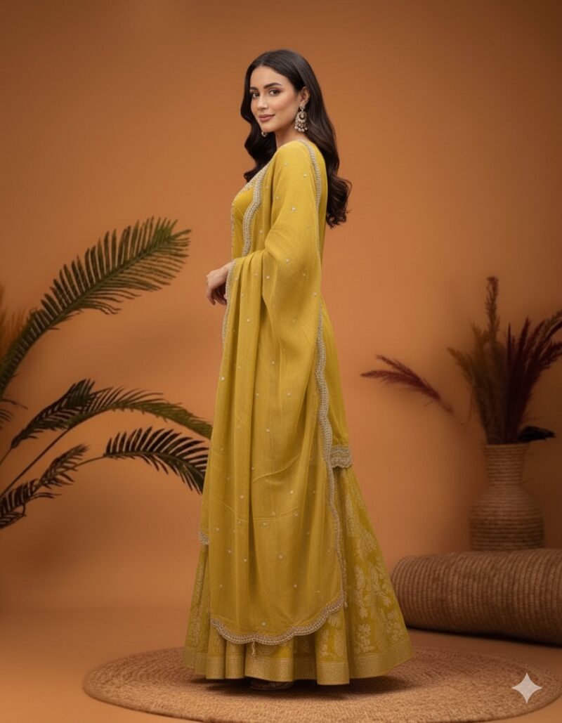 Mustard Glow skirt suit