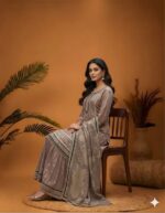 Dusky Rose Embroidered Garara Suit
