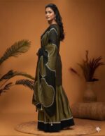 Classic Olive Black Round Neck Suit