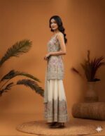 Ivory Blossom Sharara Set