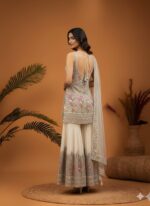 Ivory Blossom Sharara Set
