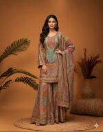 Multi color Heritage Sharara Set