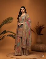 Multi color Heritage Sharara Set