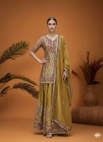 Mustard Elegance Festive Wear Skirt Set