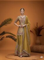Mustard Elegance Festive Wear Skirt Set