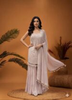 Ornate Soft Pink Charm Sharara Suit