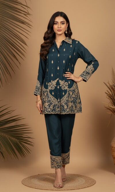 Deep Teal Green Co-ord Set