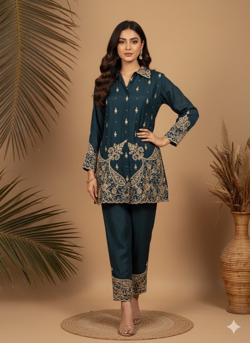 Deep Teal Green Co-ord Set
