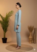 Ice Blue Sequin Set