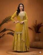 Mustard Glow skirt suit