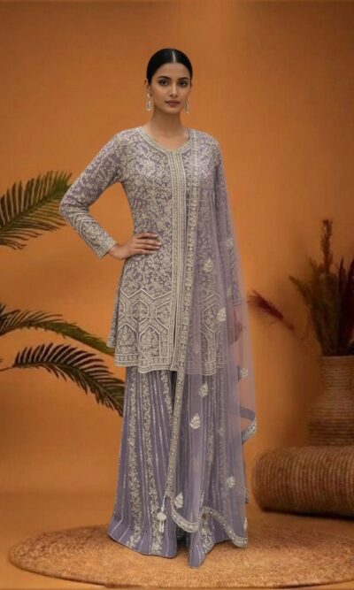 Moonlight Lavender Sharara Suit