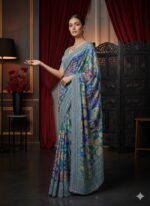 Mystical Sapphire Peacock Saree