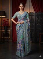 Mystical Sapphire Peacock Saree