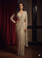 Ivory Golden Luxe Draped Saree
