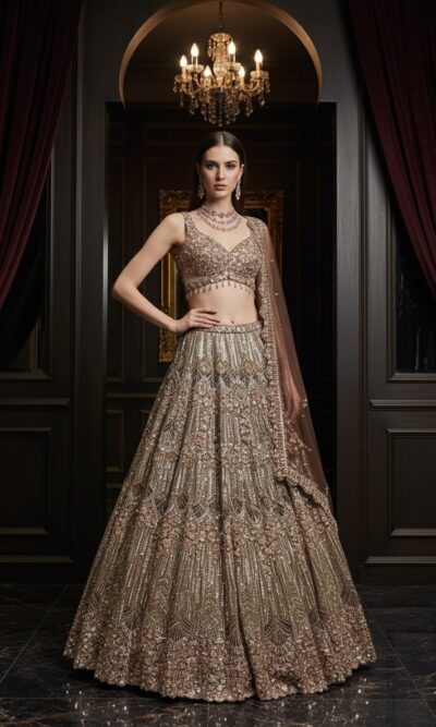 Royal Bronze Radiace Lehenga