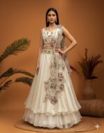 Pearl Petal Ivory Lehenga Ensemble