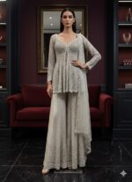 Frosted Pearl Sharara Suit