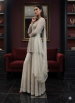 Frosted Pearl Sharara Suit