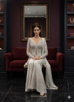 Frosted Pearl Sharara Suit