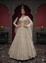 Champagne Mist Embroidered Twilight Lehenga