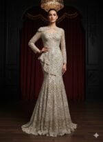 Champagne Ivory Dream Sculpted Gown