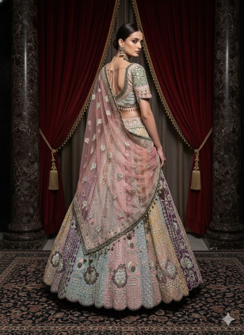 Iridescent Pastel Majestic Lehenga