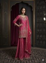 Royal Rose Zari Sharara Set