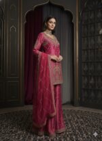 Royal Rose Zari Sharara Set