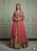 Royal Rust Pink Anarkali