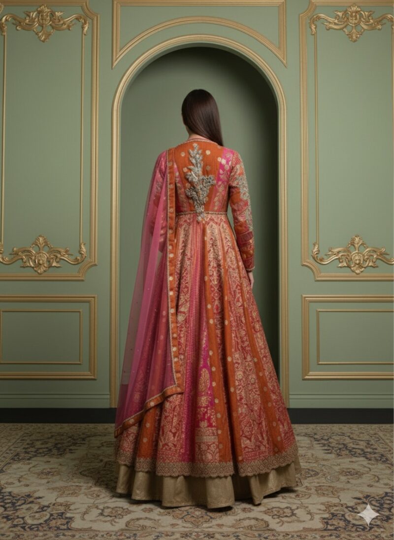 Royal Rust Pink Anarkali