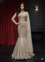 Champagne Gold Mermaid Lehenga