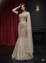 Champagne Gold Mermaid Lehenga