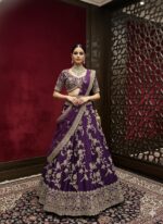 Royal Purple Zardozi Lehenga Set