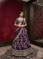 Royal Purple Zardozi Lehenga Set