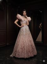 Avant Garde Ruffled Shoulder Lehenga