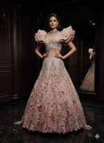 Avant Garde Ruffled Shoulder Lehenga