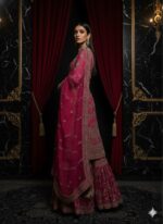 Majestic Magenta Embroidered Lehenga Suit
