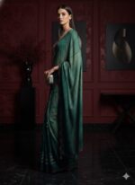 Contemporary Green Geometric Printed Saree