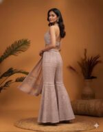 Tonal Chikankari Embroidered Sharara Suit