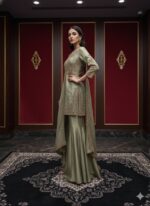 Elegant Sage Green Sharara Set