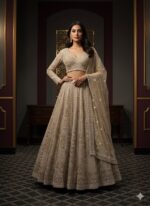 Classic Ivory Panelled Lehenga