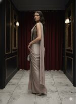 Brocade Corset with Draped Saree