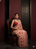 Artistic Red Graceful Saree