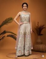 Ivory Multi threadwork Jumpsuit