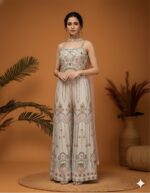 Ivory Multi threadwork Jumpsuit