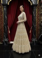 Golden Champagne Grace Embellished Gown